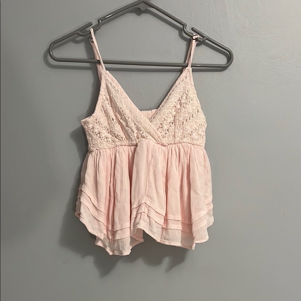 Lace Pink Tank Top